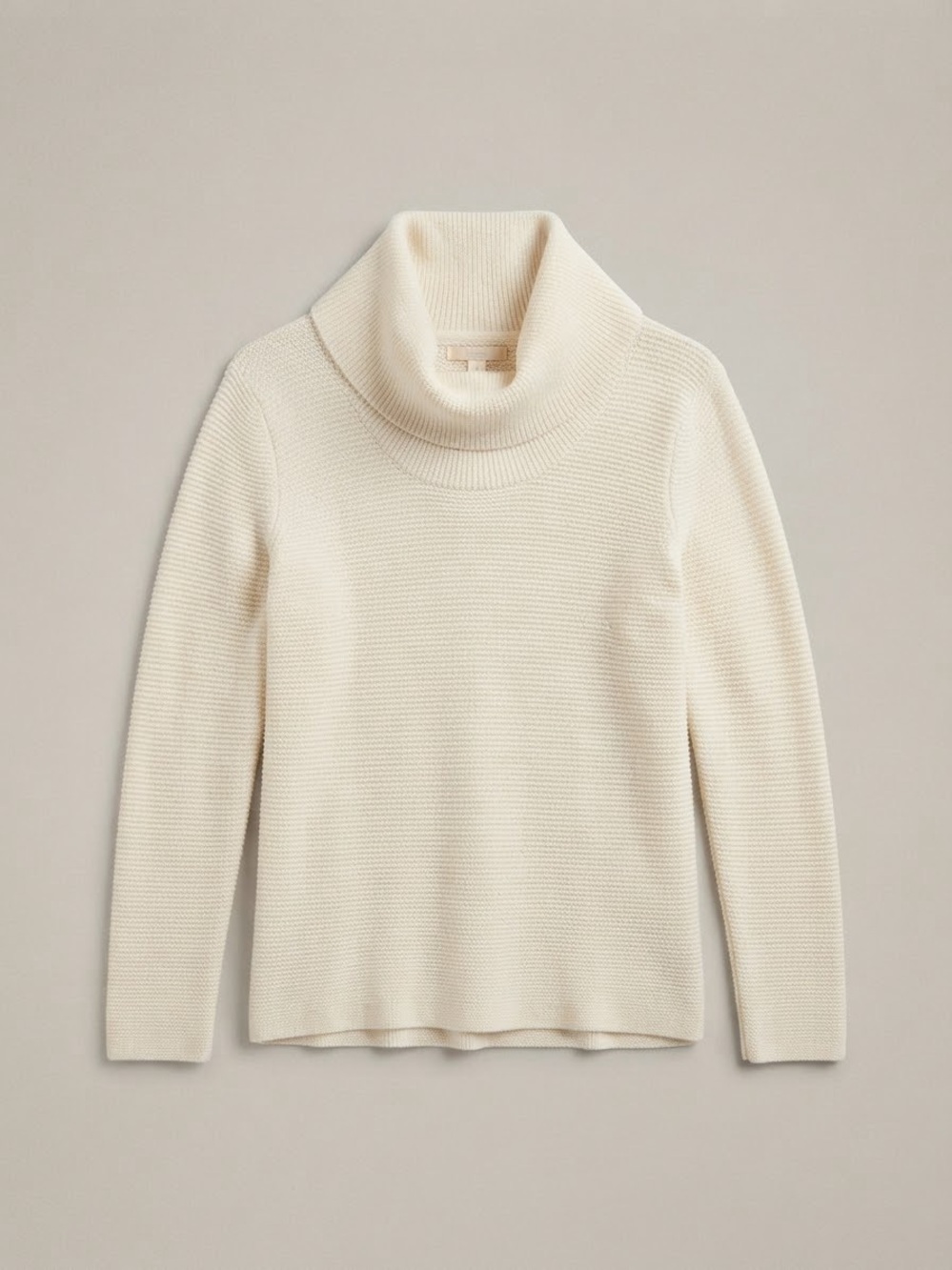 Banana Republic Cream Off-White Cowl Neck Wool Blend Knit Sweater Size Large